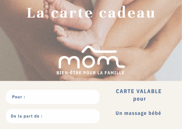 Carte cadeau massage bébé
