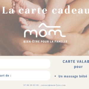 Carte cadeau massage bébé