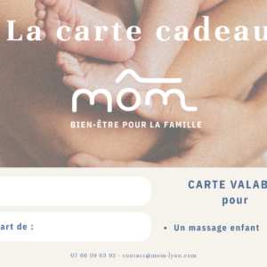 Carte cadeau massage enfant