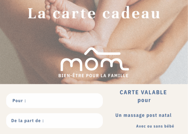 Carte cadeau post natal (dispo en octobre)